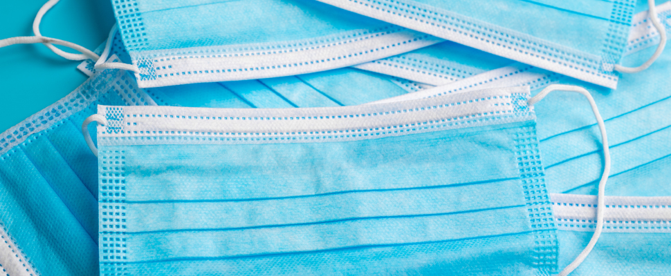 Blue medical mask